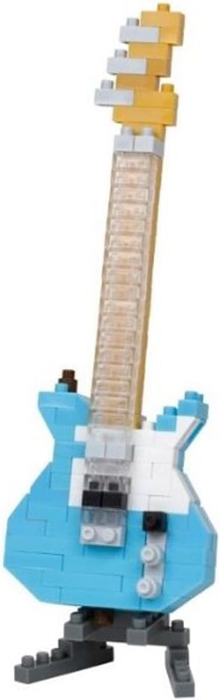 nanoblock – Guitarra Eléctrica Azul Pastel, Instrumentos, Kit de Construcción Serie Colección