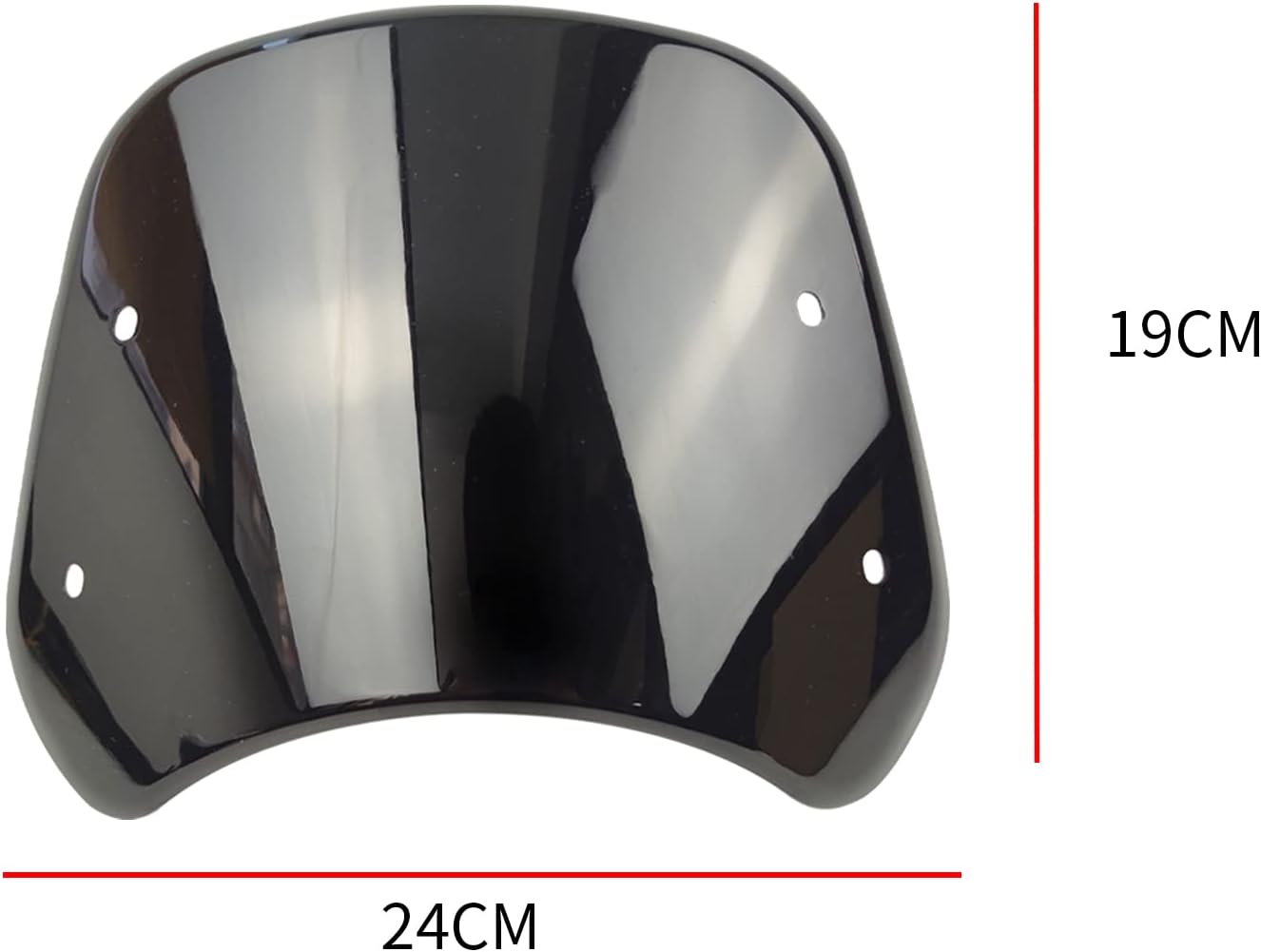 Parabrisas universal para motocicleta, deflector de viento, parabrisas delantero con soporte para moto 5″-7″ LED faro