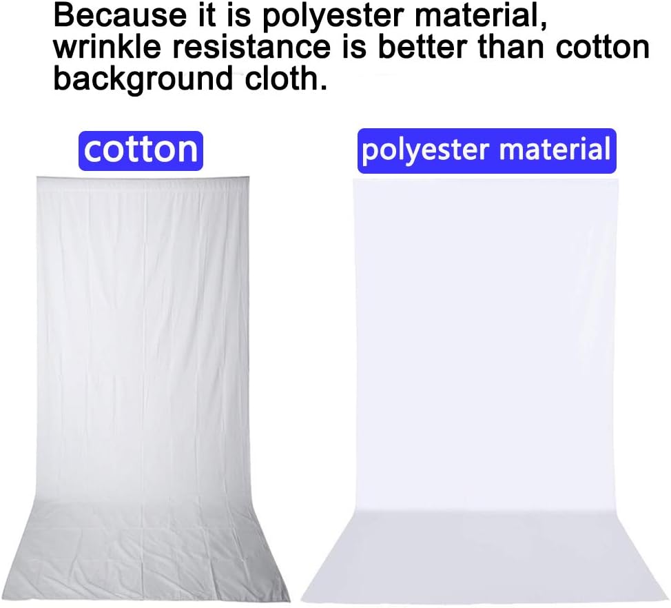 4.9×9.8ft White Seamless Fabric Backdrop,Thicken, Screen Backdrop,Polyester Material Background Cloth for Photography,Video and Televison,Good