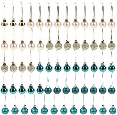 Adornos de 60 bolas de colores para árbol de Navidad, adornos de 1.18 pulgadas, irrompibles, decoración de árbol de Navidad, esferas colgantes,