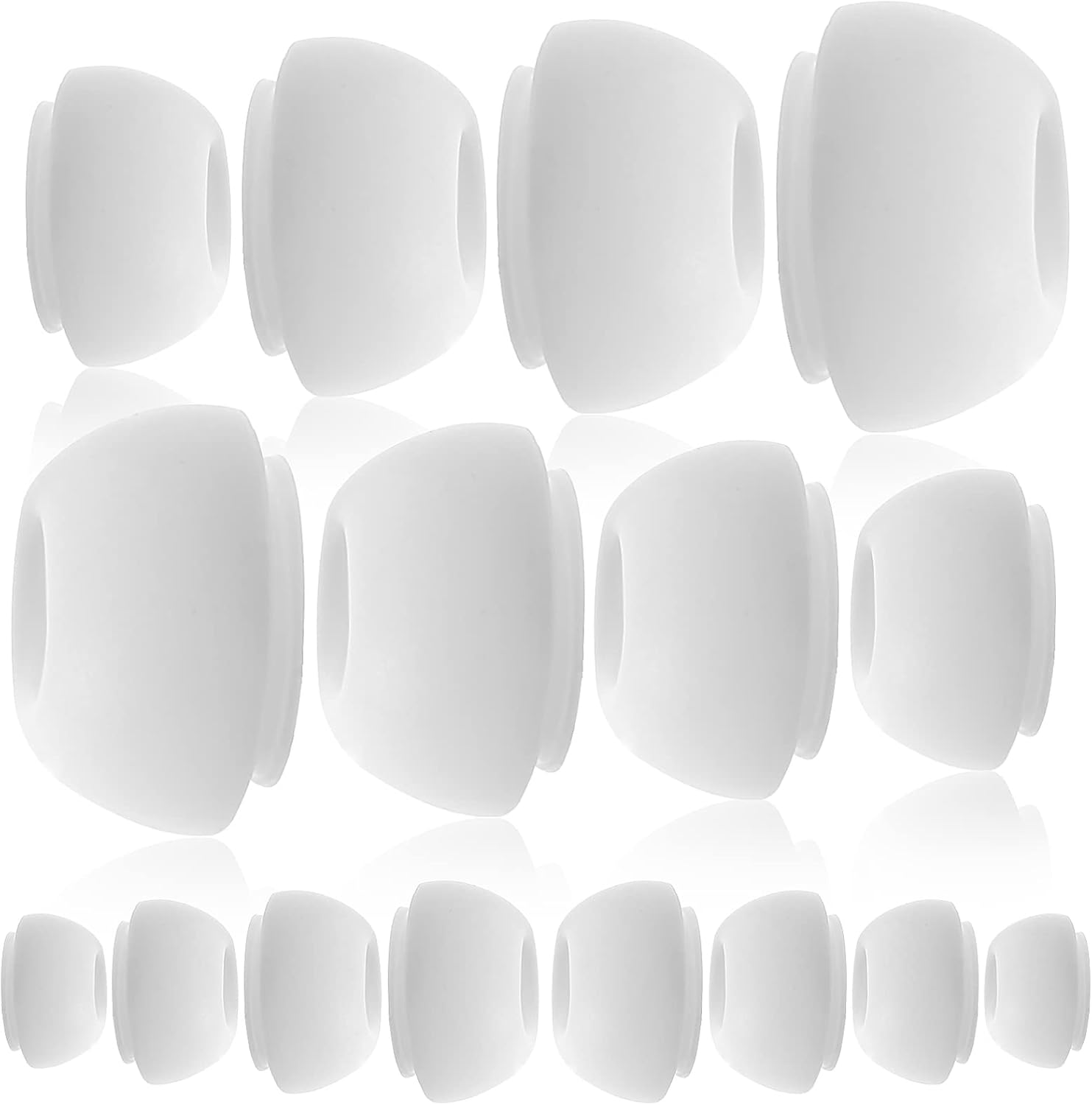 Gatuida Puntas de repuesto para las orejas, 8 pares de puntas de oreja, 4 tamaños de repuesto de goma de silicona para auriculares, accesorios de gel