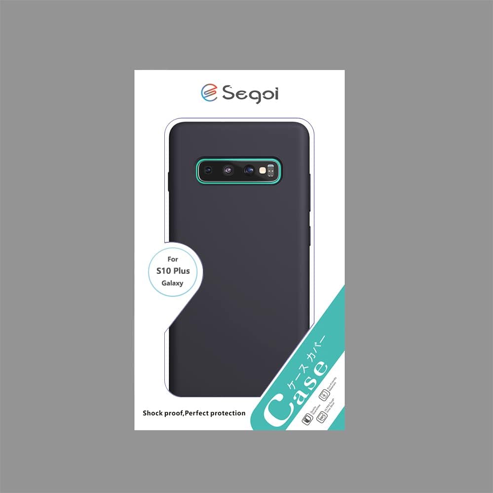 E Segoi Funda Samsung Galaxy S10 Plus de 6.4 pulgadas, S10+ de gel de silicona líquida a prueba de golpes, funda de tela de microfibra suave con