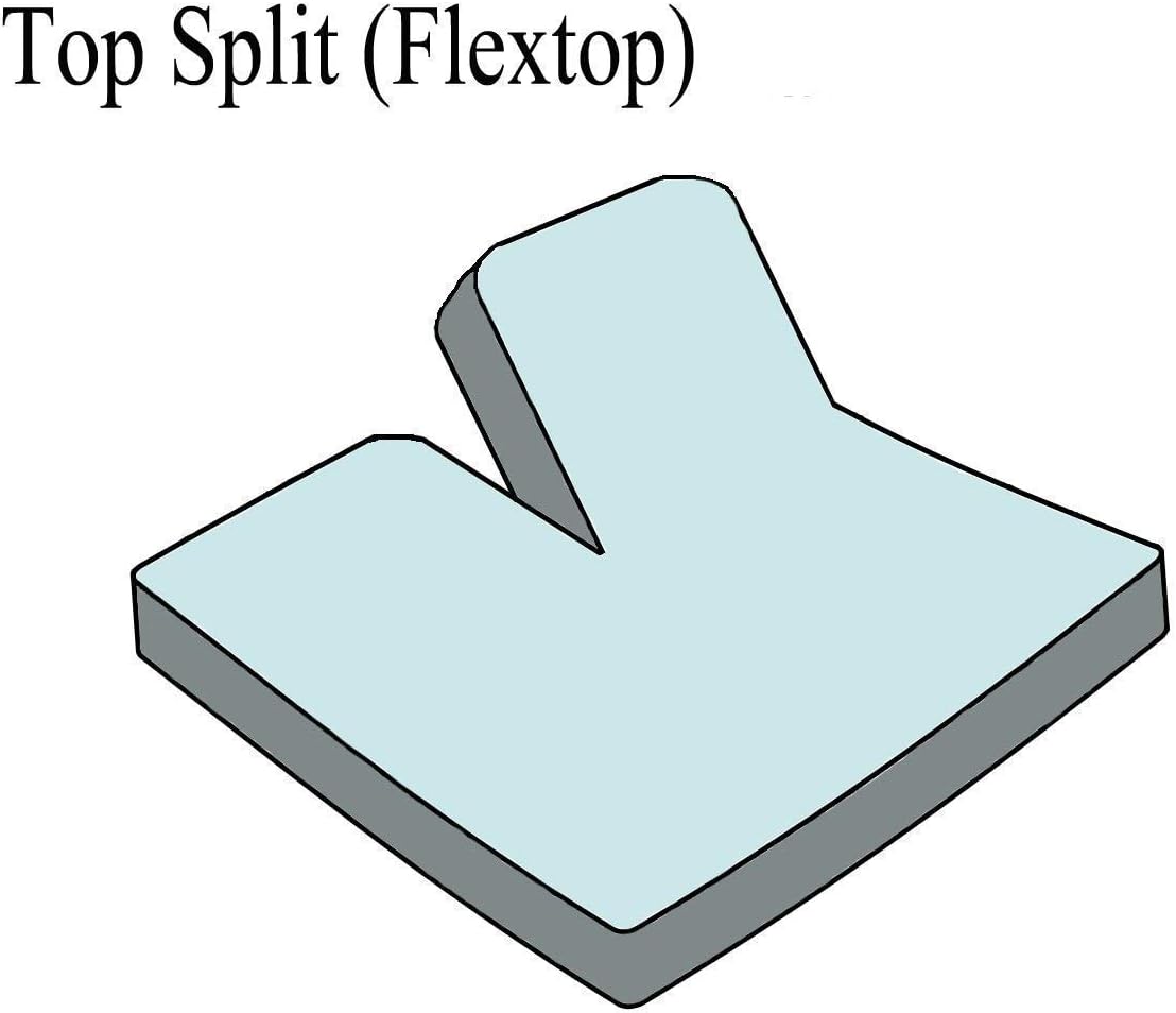 Wallaceu Split King – Juego de sábanas 100 % algodón dividido (juego de sábanas ajustable para cama king tamaño) 300 TC, marfil sólido, tejido de