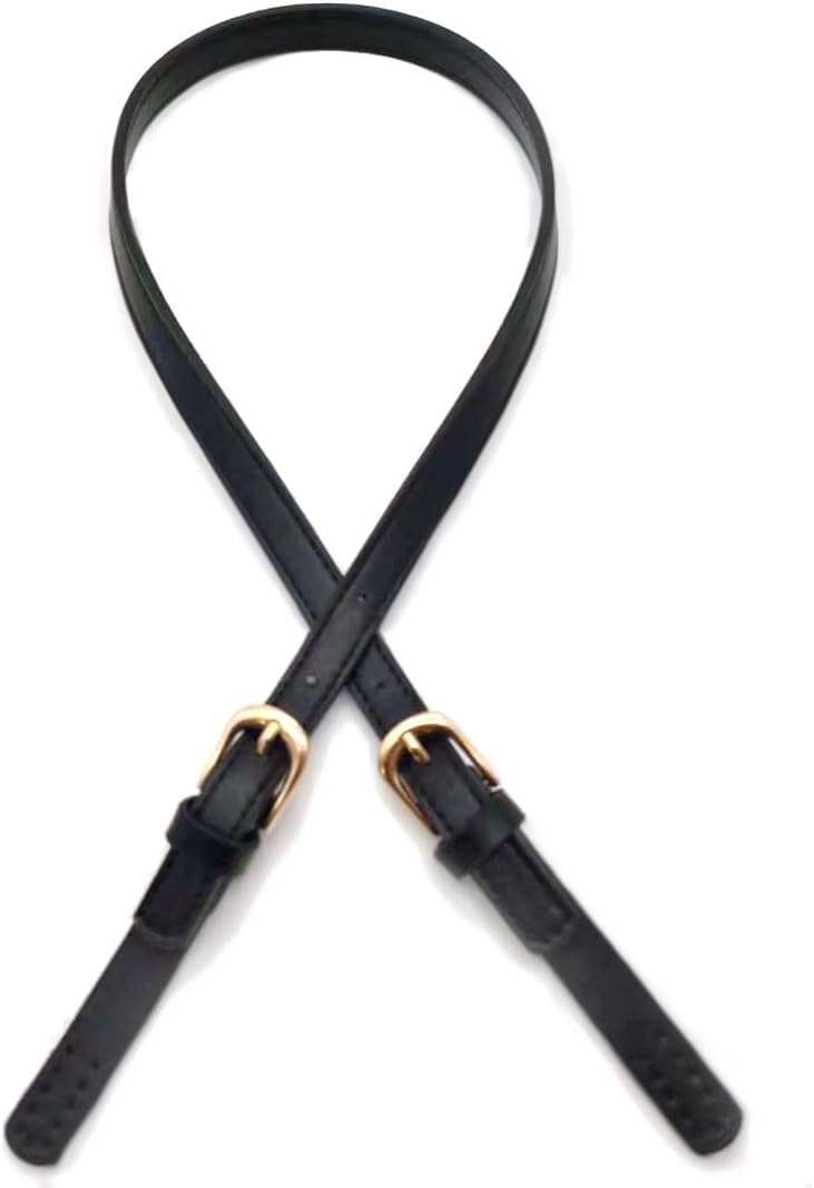 2 asas de cuero sintético para bolso, correa de hombro de cuero ajustable, correa de hombro de cuero negro, repuesto para bolso cruzado, Negro –