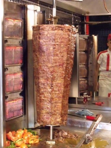 Juego profesional completo de carne de grado industrial. Capacidad de 110.2 lbs.  110 libras. Gas propano 4 quemadores giratorios rotativos parrilla