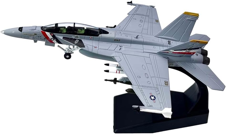 Escala 1100 US F18 FA-18F Super Hornet VFA-2 Avión de combate Avión de Metal Militar Avión Juguete Modelo Colección Regalo