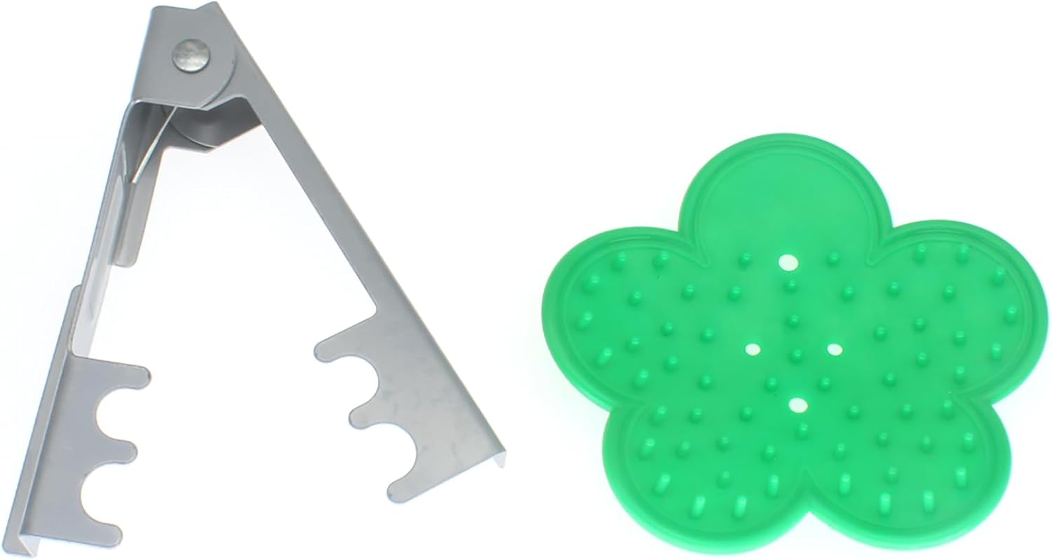 1 Unidades de herramienta de pelado de espinas de hojas de tallo de rosa (verde+plata)