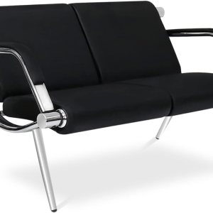 Kinsuite Sillas de sala de espera de recepción de oficina de 2 asientos, sillas de invitados y recepción para salón, banco de barbero, aeropuerto, Kinsuite Sillas de sala de espera de recepción de oficina de 2 asientos, sillas de invitados y recepción para salón, banco de barbero, aeropuerto,