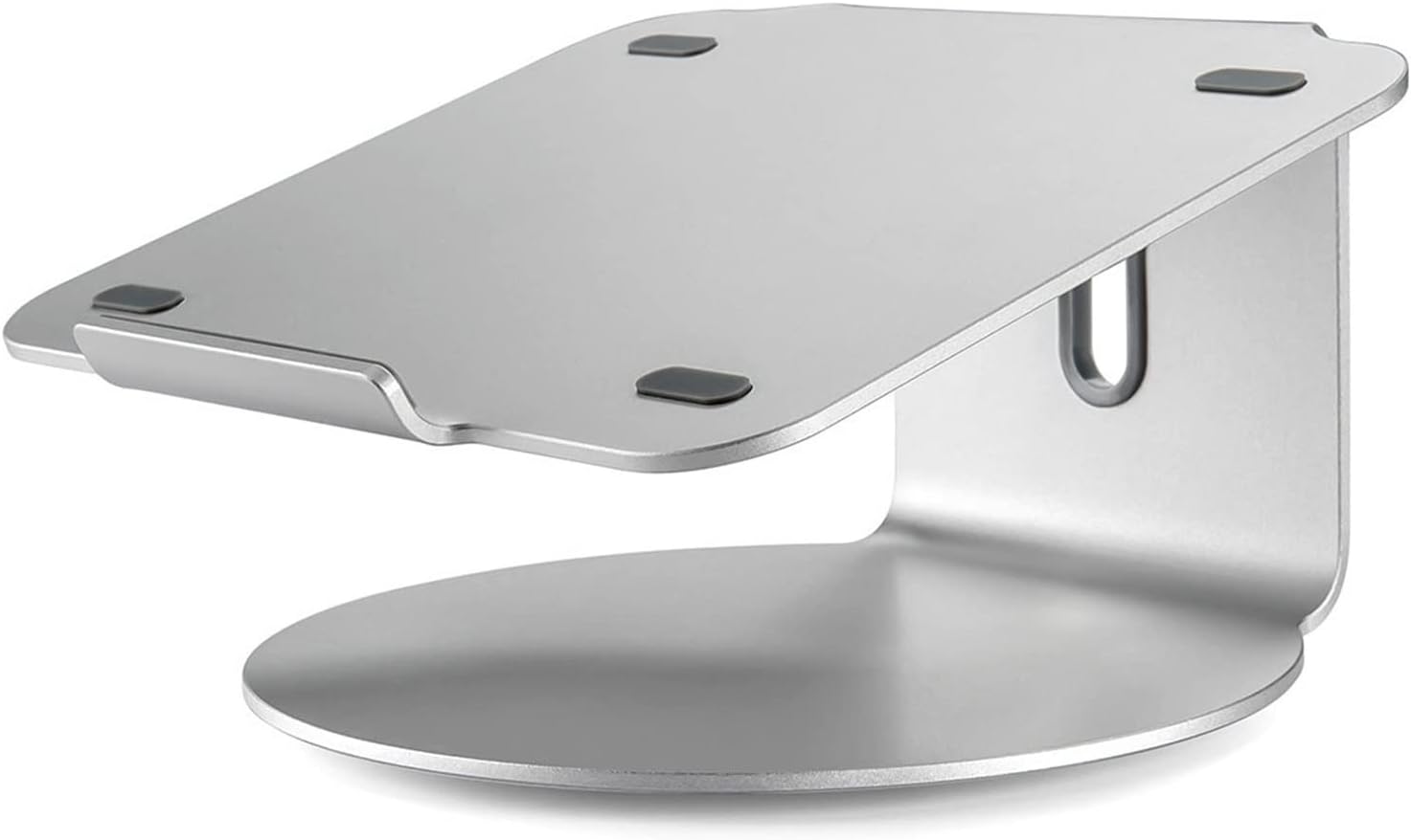 Laptop Stand,360 Rotation Aluminum Alloy Material Durable Cooling Base Laptop Stands for 10 to 15.6 Inches Notebook Computer (Color  Silver)