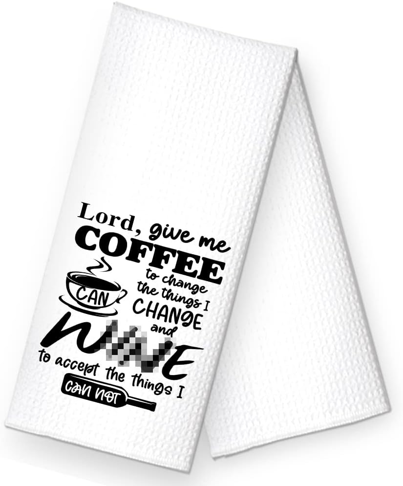 RZHV Lord, Give Me Coffee to Change I Can Change, toalla de cocina divertida para platos de café, regalo para mujeres, hermanas, amigas, mamá, tía,