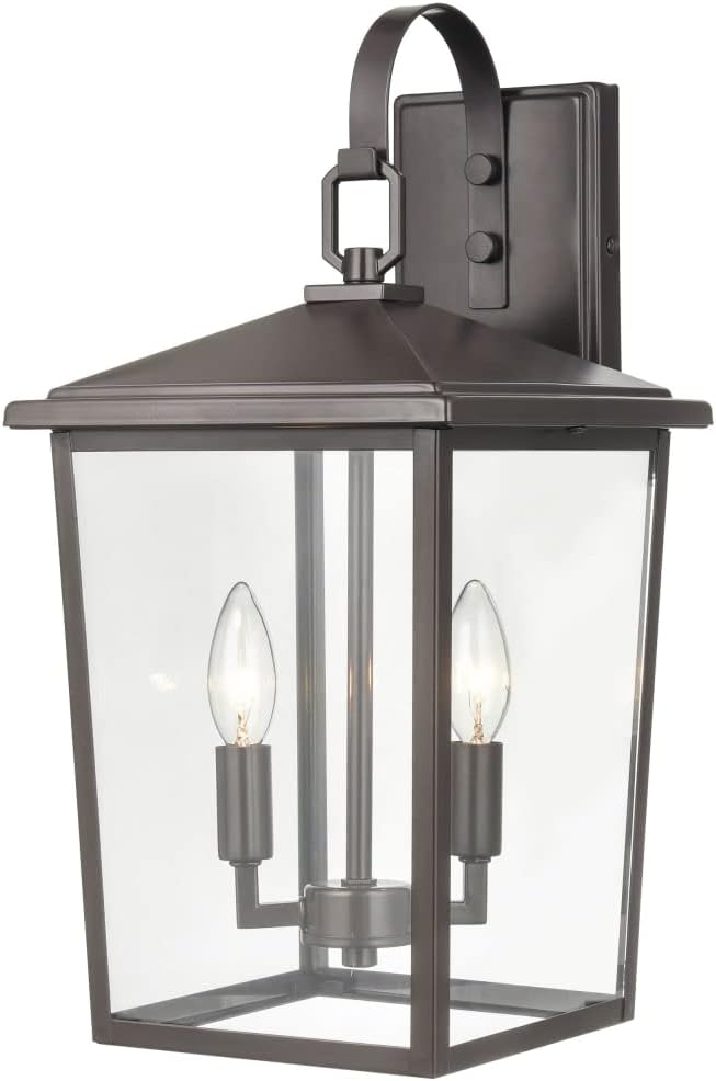 Millennium 2972-PBZ – Farol de acero para exteriores, con recubrimiento en polvo antioxidante, clasificación húmeda, pantalla de vidrio
