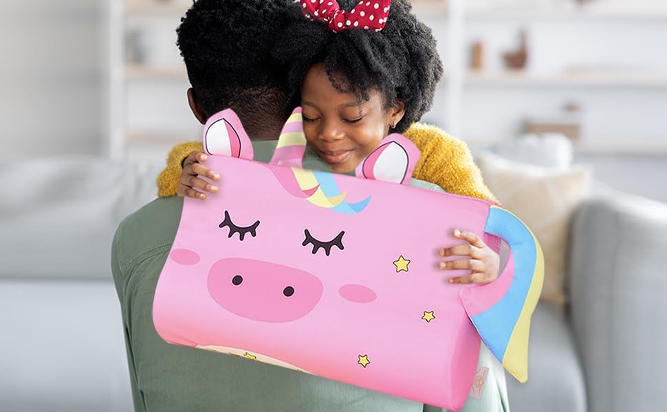 LovXtra, Almohada para niños pequeños para dormir. Almohada suave y pequeña de espuma viscoelástica transpirable para cama infantil. Funda de