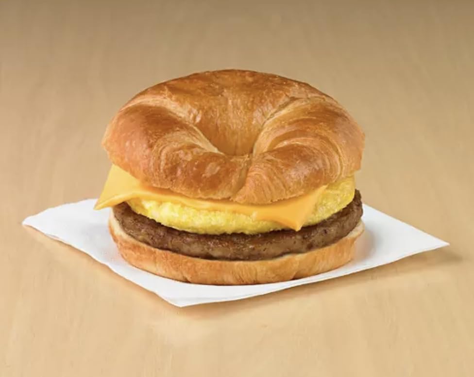 Salutem Vita – Sándwich de croissant de huevo y queso de salchicha Jimmy Dean, 3.375 libras, (12 piezas cada caja) – Paquete de 2