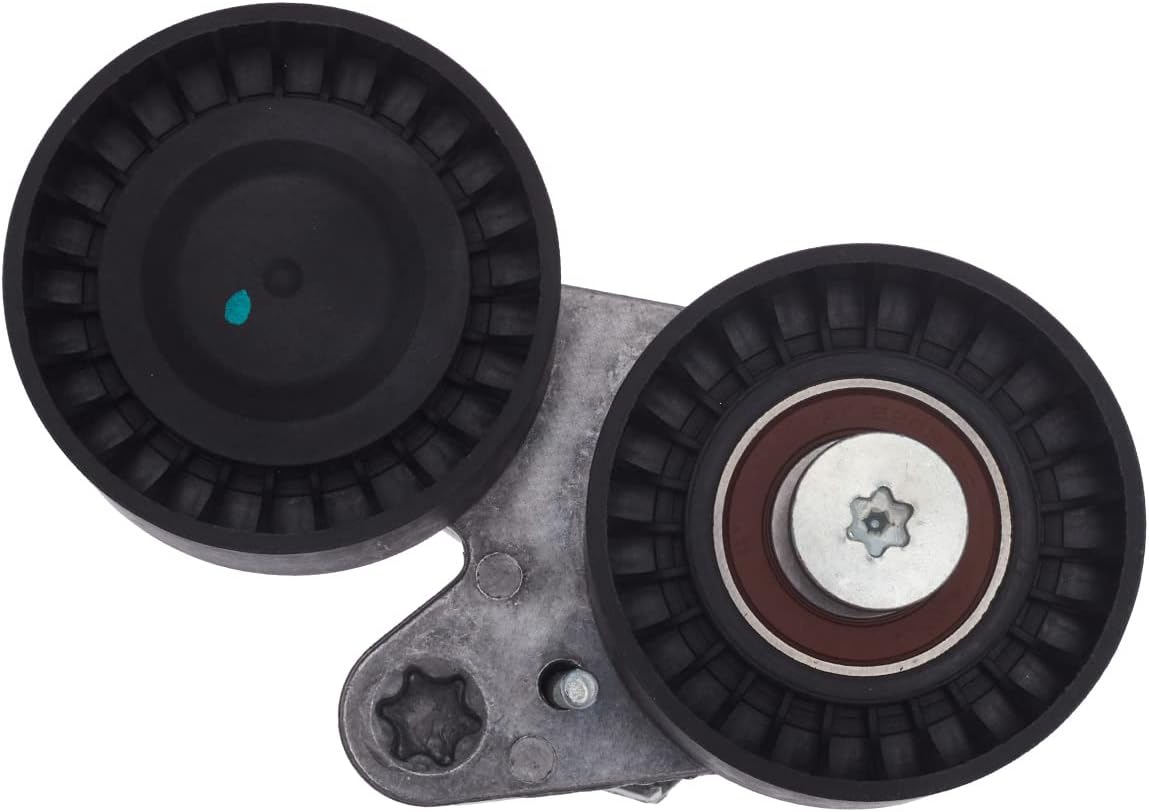 AUQDD 39114 Tensor de correa y conjunto de polea (para Turbo de 3.0 L con N54B30A Eng.) Compatible con BMW 135i 535i 08-10, 335i 335xi, 11-13 335is,