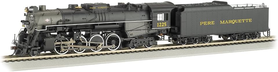Bachmann 2-8-4 Berkshire Locomotora de vapor y tierna — Valor de sonido DCC equipado PERE MARQUETTE # 1225 – Escala HO