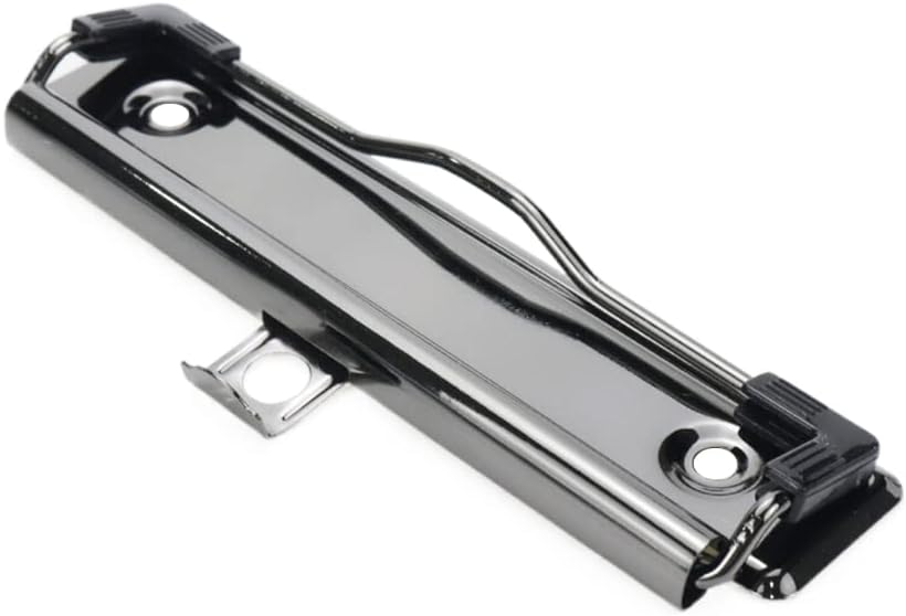 4 clips para portapapeles de 4.72 pulgadas de metal con agarre de goma y agujero para colgar para crear portapapeles de perfil bajo, tablero de