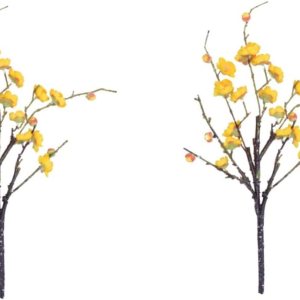 IMIKEYA 2 ramos de flores artificiales artificiales, tallo de flores falsas, ramas de flores artificiales, ramo de boda artificial, flores IMIKEYA 2 ramos de flores artificiales artificiales, tallo de flores falsas, ramas de flores artificiales, ramo de boda artificial, flores