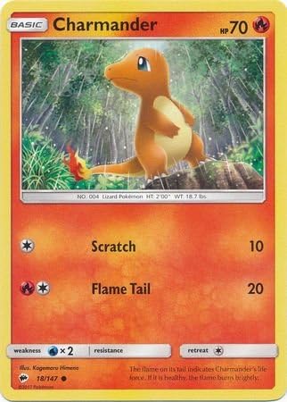 Pokemon – Charmander – 18147 – Común – Sol y Luna Sombras Ardientes