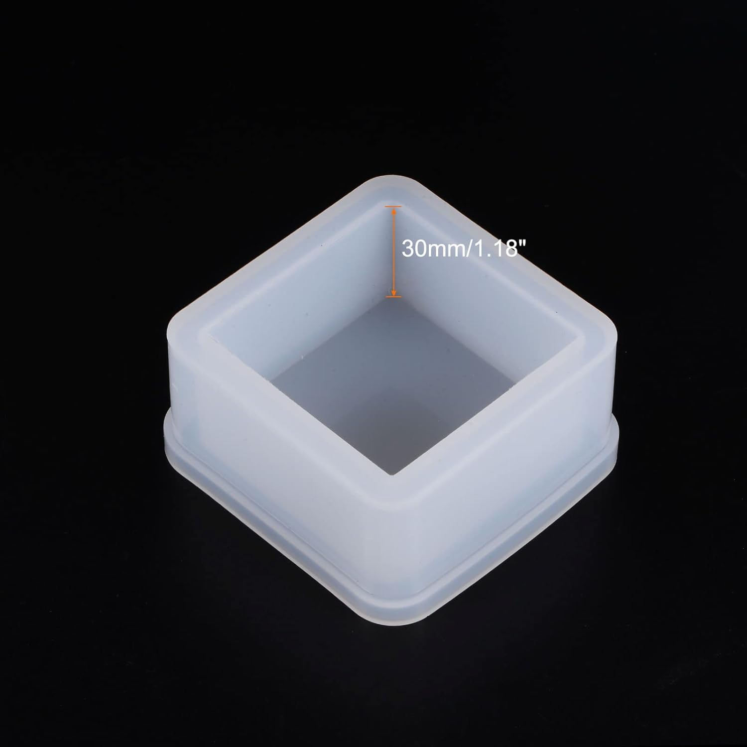 HARFINGTON 3 piezas de caja de joyería, molde cuadrado de silicona para almacenamiento epoxi con tapa para manualidades de resina