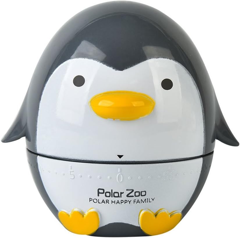 Temporizadores de pingüinos de dibujos animados lindos 60 minutos de cocina mecánica temporizador de cocina reloj contadores de alarma ruidosos mini