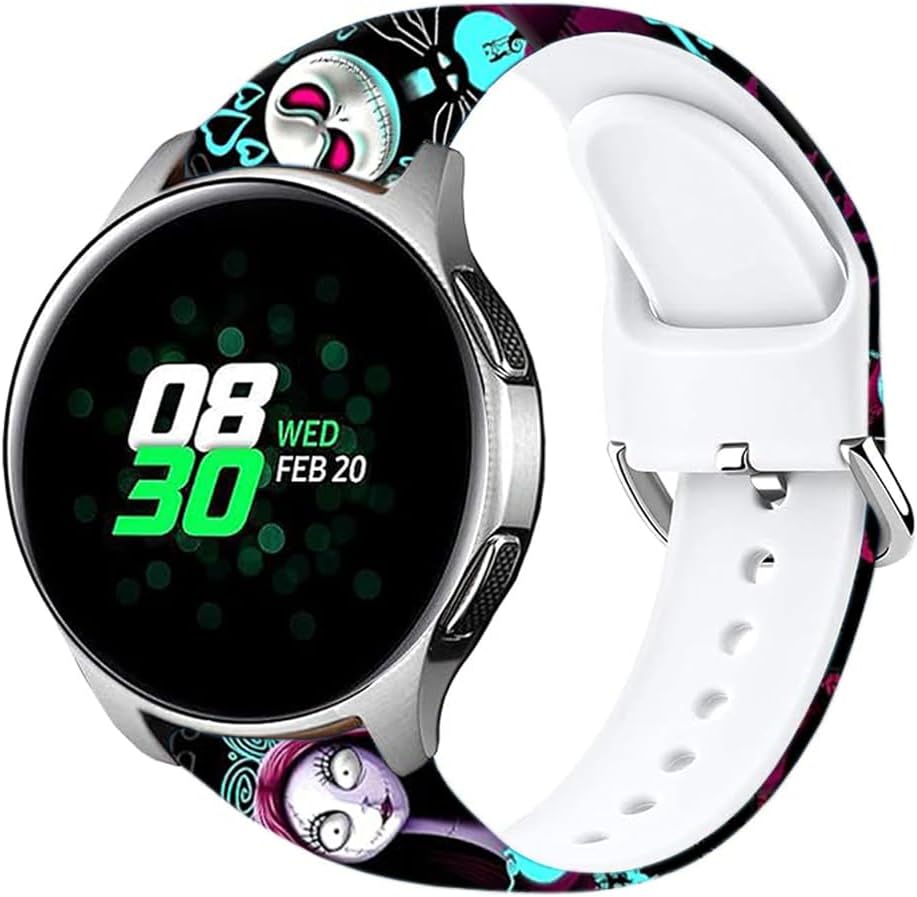__PLACEHOLDER_BRAND_0__ Christmas Jack Skellington Sally – Correas compatibles con Samsung Galaxy Watch 6Watch 5 Pro de 1.77 pulgadas, Watch 4 de