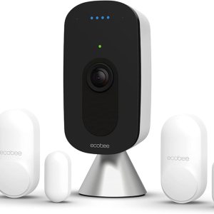 ecobee SmartCamera Smart Security Bundle Cámara inteligente Cámara de seguridad WiFi para interiores y paquete de 2 sensores inteligentes para ecobee SmartCamera Smart Security Bundle Cámara inteligente Cámara de seguridad WiFi para interiores y paquete de 2 sensores inteligentes para