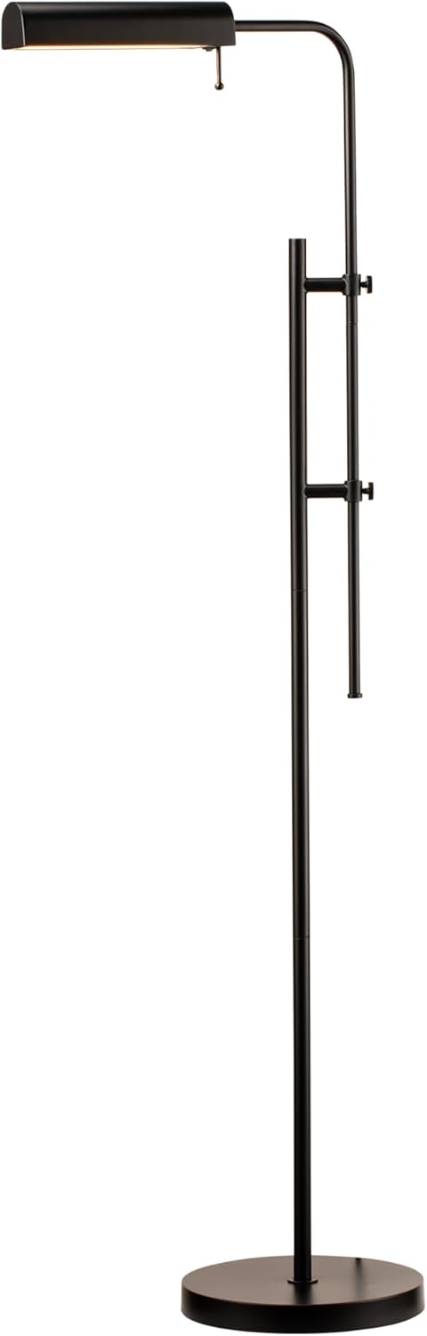 O’Bright Cedric – Lámpara de pie ajustable para farmacia, diseño industrial para lectura, manualidades, trabajo, LED de 10 W, altura de 45 a 61