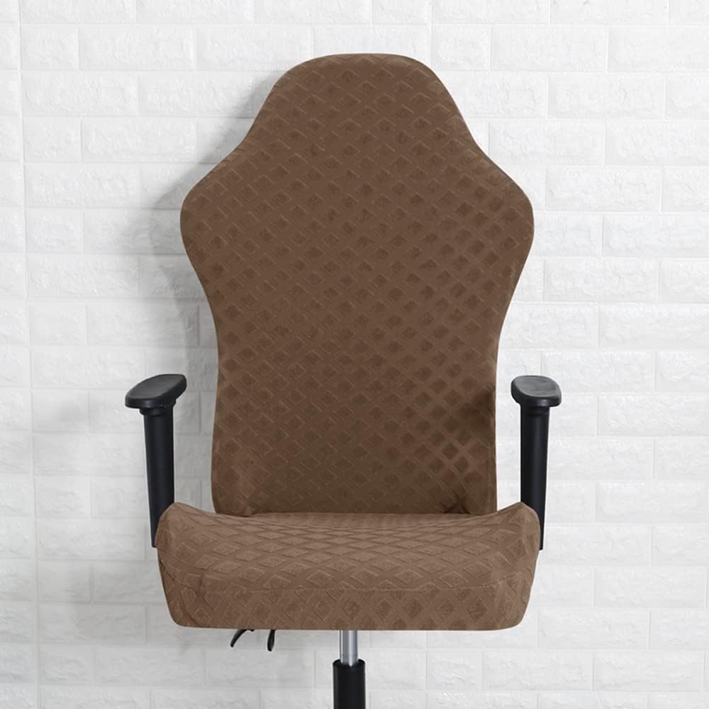 Fundas ergonómicas para silla de oficina, de poliéster elástico, repelente al agua, jacquard, para adultos, videojuegos, reclinables, carreras (sin