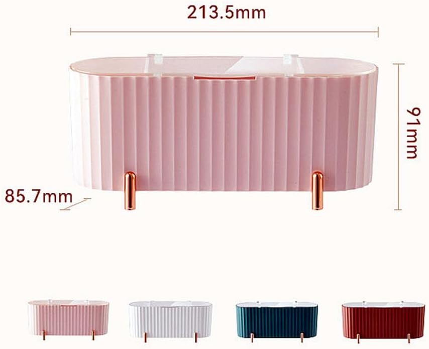 FKOG Soporte Qtips rojo oscuro, soporte para hisopos de algodón multifuncional, organizador de almacenamiento de baño multifuncional, dispensador de