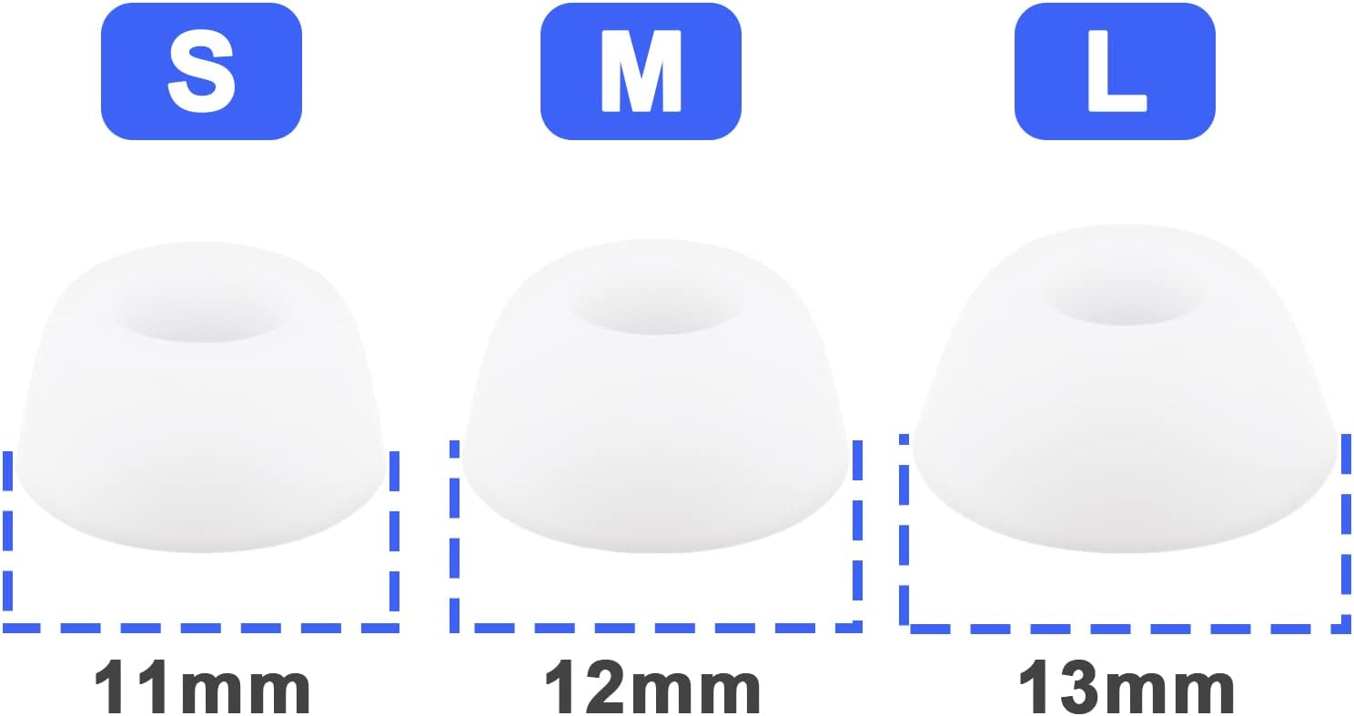 3 pares de almohadillas de silicona compatibles con Huawei FreeBuds Pro Earphones Soft Eartips Earpads Ear Cap Ear Plug LMS 1 par de cada tamaño