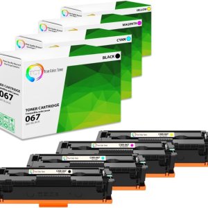 TCT Cartucho de tóner de repuesto prémium compatible con Canon 067 5102C001 5101C001 5100C001 5099C001, funciona con impresoras Canon i-SENSYS TCT Cartucho de tóner de repuesto prémium compatible con Canon 067 5102C001 5101C001 5100C001 5099C001, funciona con impresoras Canon i-SENSYS