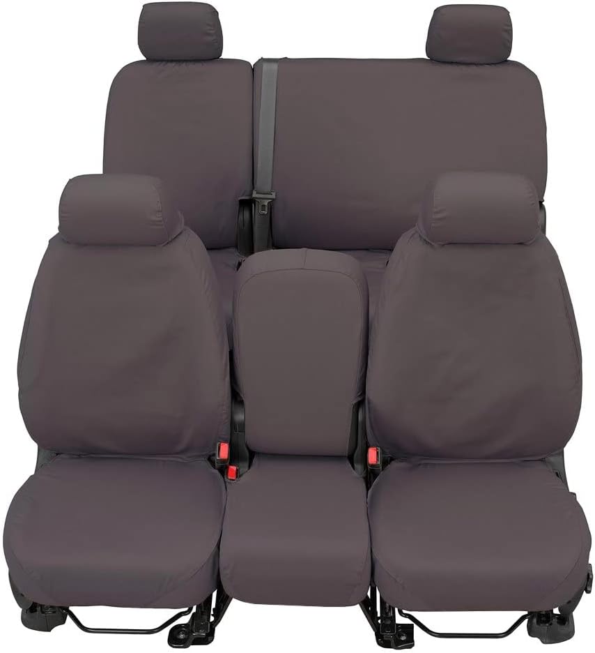 Covercraft Fundas de asiento personalizadas de Polycotton SeatSaver  SS3480PCGY  Asiento de banco de primera fila 402040  para Ford F-150 2019-2020,