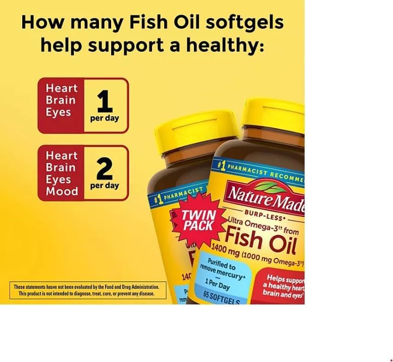 MUNCHIE MIX Eructos Ultra Omega 3 de Aceite de Pescado 1400 mg. Cápsulas blandas (65 ct., 2pk.)