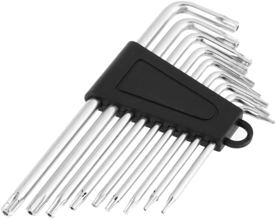 Herramientas de mano Star L Llave, llave en forma de L, universal 9 piezas para instalación de oficina de fábrica electrónica Instalación de muebles