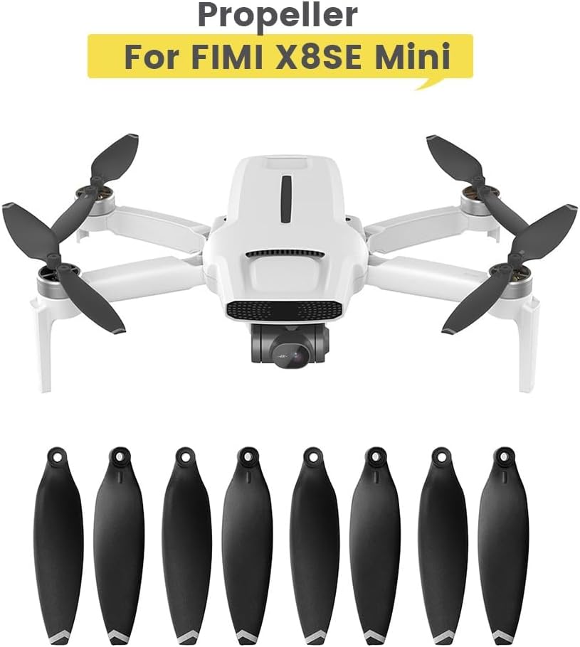 8 piezas de repuesto para hélice, piezas de repuesto de cuchillas de liberación rápida CWCCW para accesorios de mini dron FIMI X8 (color combinado)