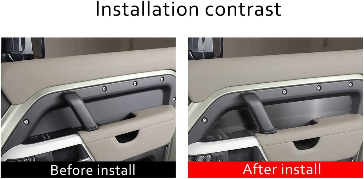 Cubierta de panel de decoración de puerta interior de aleación de aluminio, 4 piezas para Land Rover Defender 110 2020-2022 accesorios de automóvil