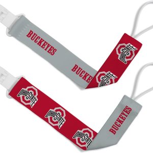 BabyFanatic – Pinzas para chupete unisex con licencia oficial, paquete de 2  NCAA Ohio State Buckeyes  Ropa para bebés con licencia oficial BabyFanatic – Pinzas para chupete unisex con licencia oficial, paquete de 2  NCAA Ohio State Buckeyes  Ropa para bebés con licencia oficial