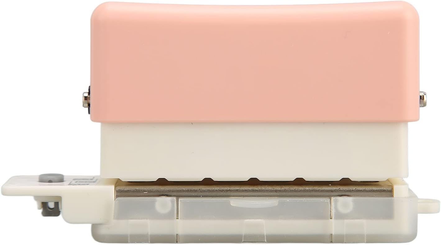 Perforadora de agujero, bonito estilo pequeño, mini perforadora portátil para manualidades de papel, planificadores y carpetas (rosa)