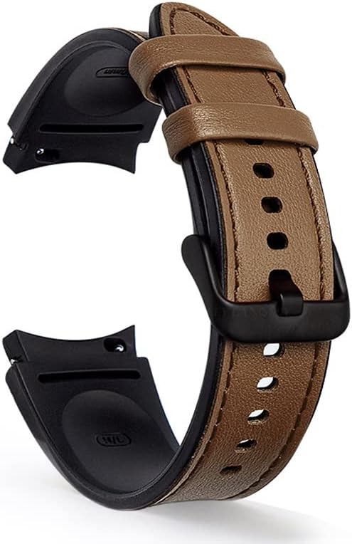 VQ – Correas de piel sintética compatibles con Samsung Galaxy Watch 4 Band 1.575 in 1.732 in, 0.787 in, correa de repuesto deportiva ajustable,