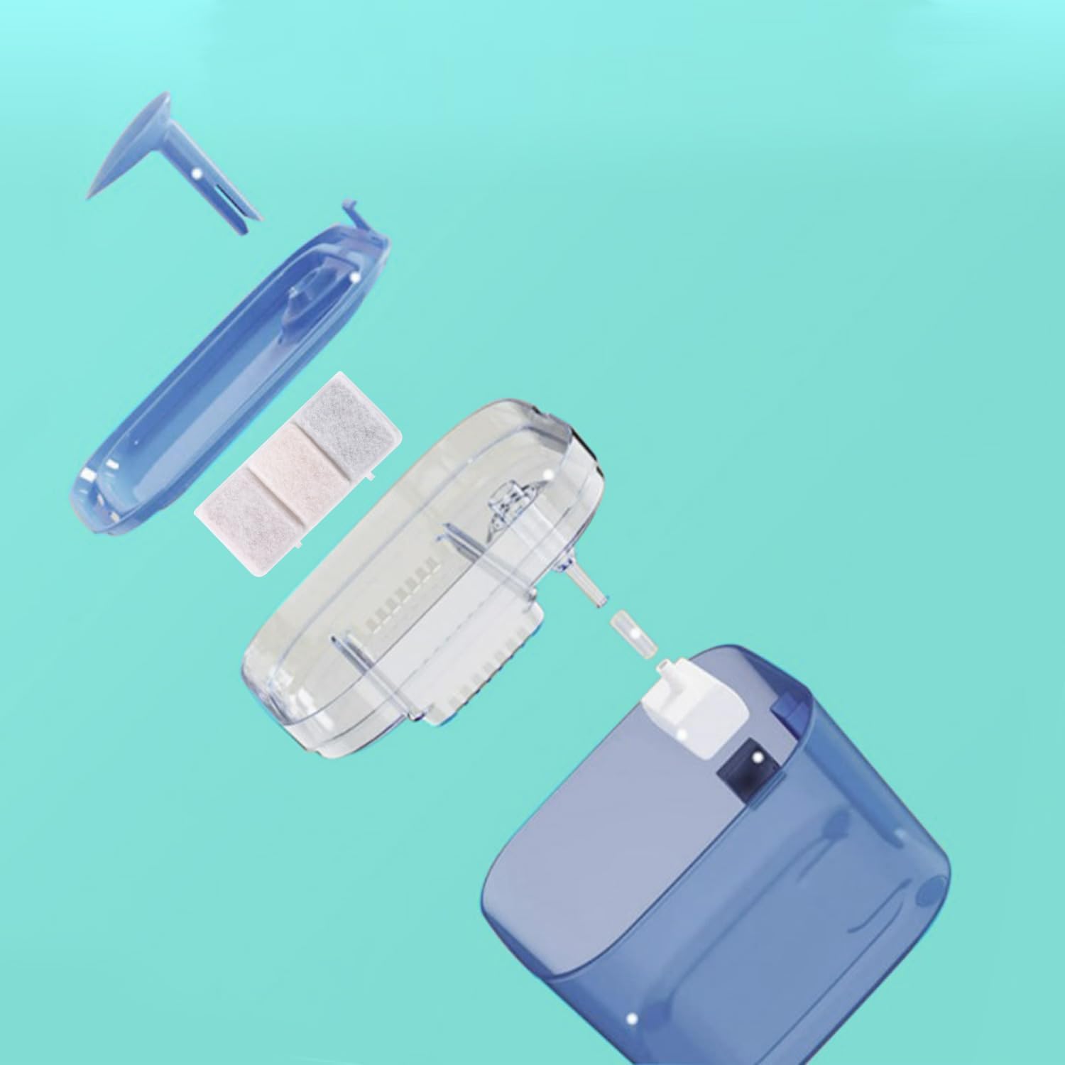 20 filtros de fuente para mascotas, filtro de agua de repuesto para Petory con paquete de 10 esponjas de repuesto para prefiltro de agua para