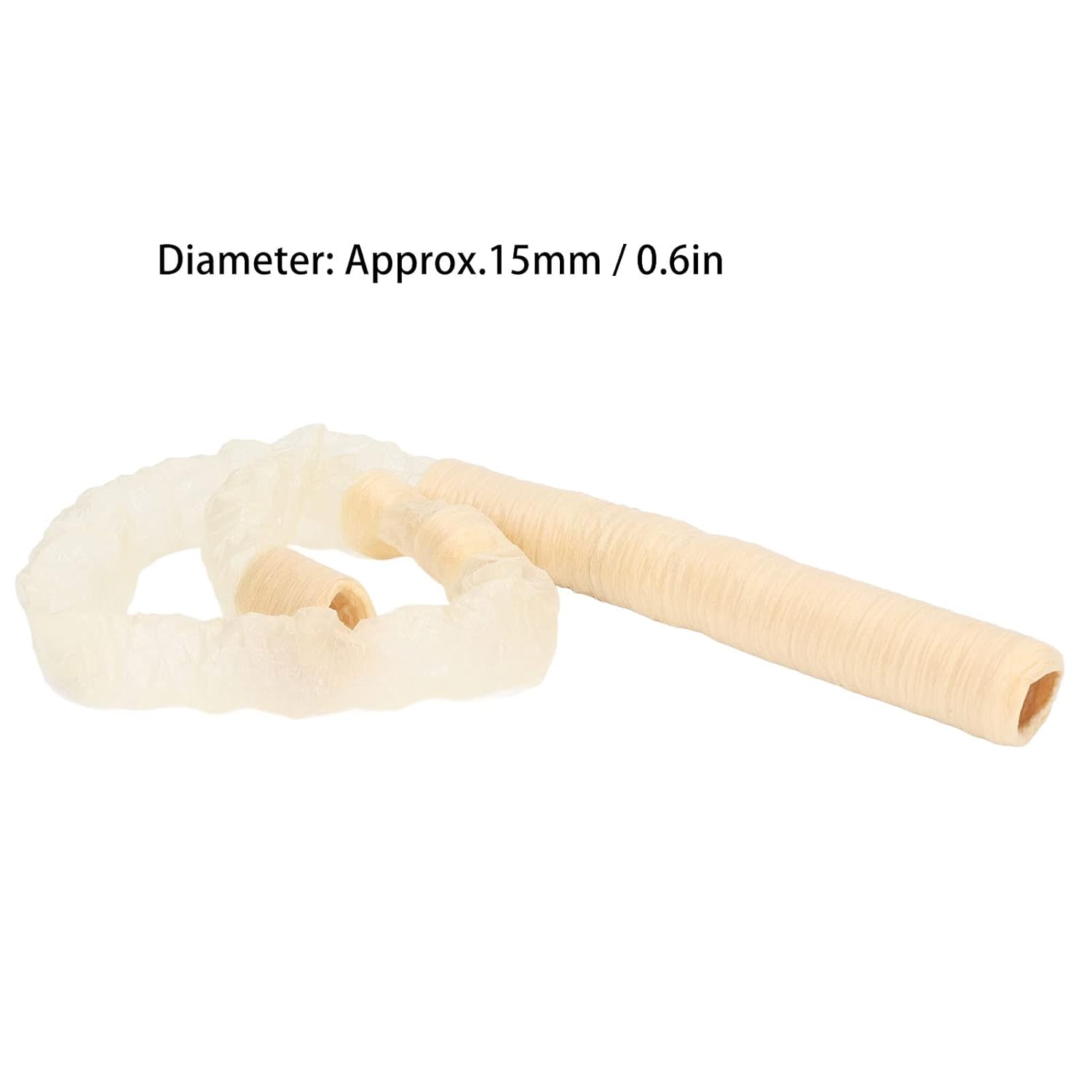Cubiertas de salchicha de colágeno, transparente comestible de secado en barra de colágeno, tubo de envoltura de salchicha de cerdo seco para