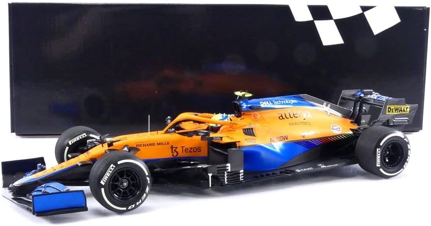 Minichamps 530213304 Mclaren F1 Team MCL35M-Lando Norris-2nd Place Italian GP 2021 – Coche coleccionable en miniatura, multicolor