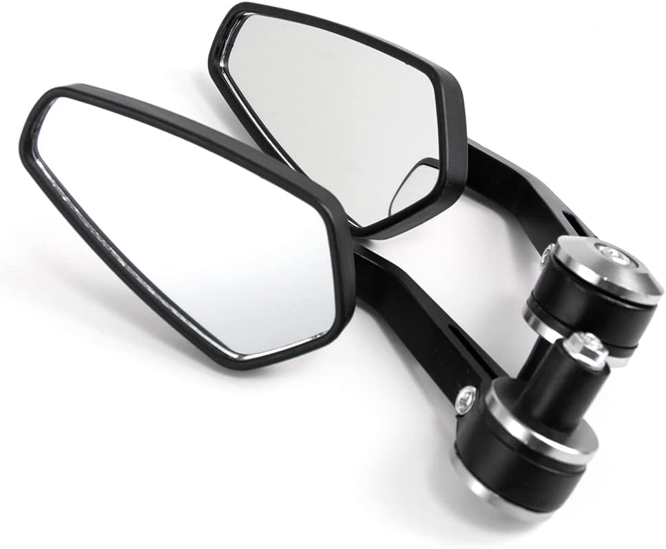 Espejos traseros de extremo de barra de 78 de pulgada de 0.866 in, accesorios de motocicleta, scooters, retrovisor, retrovisor, espejos