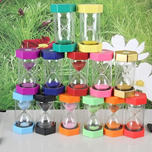 XINBAOHONG Temporizador de arena de reloj de arena, reloj de arena de plástico, temporizador de cristal de arena para juegos de niños, aula, hogar,