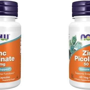 NOW Suplementos, picolinato de zinc 50 mg, apoya las funciones enzimáticas*, apoyo inmunológico*, 60 cápsulas vegetales (paquete de 2) NOW Suplementos, picolinato de zinc 50 mg, apoya las funciones enzimáticas*, apoyo inmunológico*, 60 cápsulas vegetales (paquete de 2)