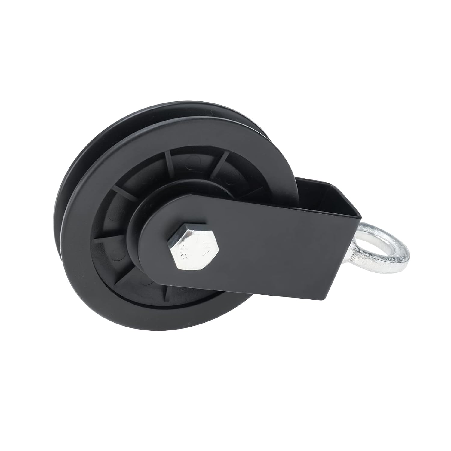 Patioer Paquete de 4 poleas de cable de 3.54 pulgadas3.543 in, rueda de polea silenciosa de nailon para gimnasio, rueda de tracción de rotación de
