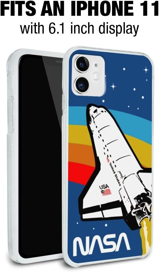 Funda híbrida de goma híbrida con logotipo de la NASA con arco iris, compatible con iPhone 8, 8 Plus, X, 11, 11 Pro, 11 Pro Max de Apple