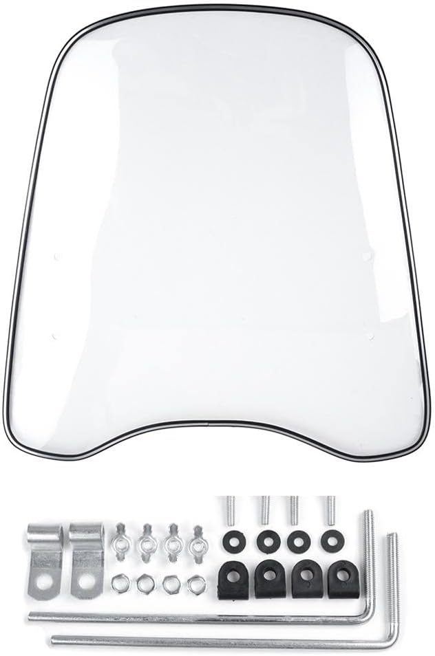 Shiwaki Deflector de viento claro del parabrisas para la motocicleta moto scooter