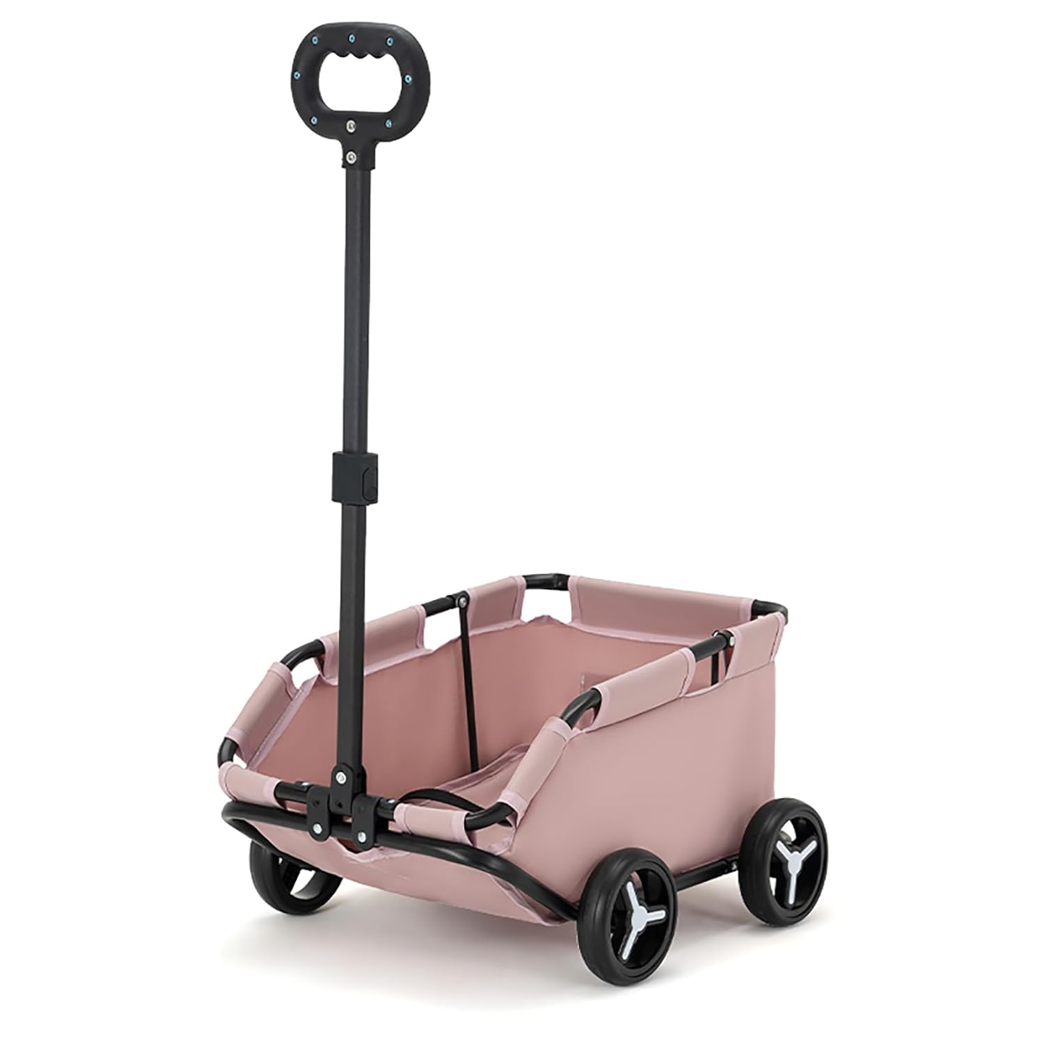 Cochecito para perros con 4 ruedas, plegable, para mascotas, para viajes, compras, caminar, jugar para perros pequeños, gatos (rosa)