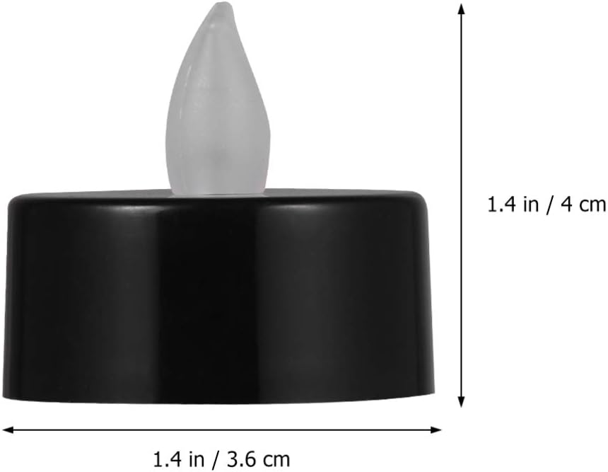 Uonlytech 10 velas electrónicas LED, luz parpadeante sin llama, luz de té alimentada, luz de vela de plástico para el hogar, para Halloween, fiesta,